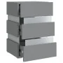 Mesita de noche luz LED madera de ingeniería gris 45x35x67 cm de , Mesitas de noche - Ref: Foro24-326842, Precio: 99,61 €, De...