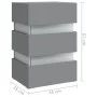 Mesita de noche luz LED madera de ingeniería gris 45x35x67 cm de , Mesitas de noche - Ref: Foro24-326842, Precio: 99,61 €, De...