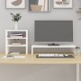Soporte para monitor madera maciza de pino blanco 81x20x30 cm de , Bases y elevadores para ordenadores - Ref: Foro24-813995, ...