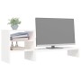 Soporte para monitor madera maciza de pino blanco 81x20x30 cm de , Bases y elevadores para ordenadores - Ref: Foro24-813995, ...