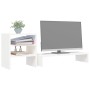 Soporte para monitor madera maciza de pino blanco 81x20x30 cm de , Bases y elevadores para ordenadores - Ref: Foro24-813995, ...