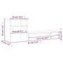 Soporte para monitor madera maciza de pino blanco 81x20x30 cm de , Bases y elevadores para ordenadores - Ref: Foro24-813995, ...