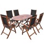 Set comedor de jardín 9 pzas y cojines madera maciza de acacia de , Conjuntos de jardín - Ref: Foro24-42649, Precio: 995,82 €...