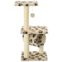 Rascador para gatos con poste de sisal 65 cm huellas beige de , Mobiliario para gatos - Ref: Foro24-170549, Precio: 38,84 €, ...