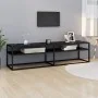 Mueble de TV vidrio templado color mármol negro 160x40x40,5 cm de , Muebles TV - Ref: Foro24-331721, Precio: 91,43 €, Descuen...