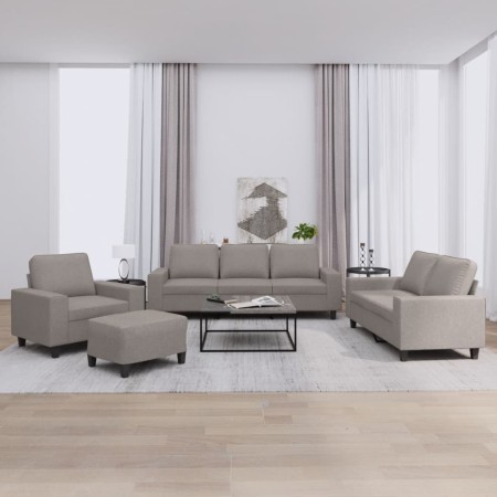 Juego de sofás 4 piezas tela gris taupe de , Sofás - Ref: Foro24-3201881, Precio: 820,26 €, Descuento: %