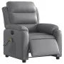 Sillón de masaje reclinable eléctrico cuero sintético gris de , Sillones - Ref: Foro24-3205038, Precio: 273,44 €, Descuento: %