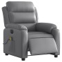 Sillón de masaje reclinable eléctrico cuero sintético gris de , Sillones - Ref: Foro24-3205038, Precio: 269,42 €, Descuento: %