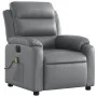 Sillón de masaje reclinable eléctrico cuero sintético gris de , Sillones - Ref: Foro24-3205038, Precio: 273,44 €, Descuento: %
