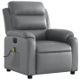Sillón de masaje reclinable eléctrico cuero sintético gris de , Sillones - Ref: Foro24-3205038, Precio: 269,42 €, Descuento: %