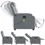 Sillón de masaje reclinable eléctrico cuero sintético gris de , Sillones - Ref: Foro24-3205038, Precio: 273,44 €, Descuento: %