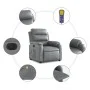 Sillón de masaje reclinable eléctrico cuero sintético gris de , Sillones - Ref: Foro24-3205038, Precio: 273,44 €, Descuento: %