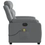 Sillón de masaje reclinable eléctrico cuero sintético gris de , Sillones - Ref: Foro24-3205038, Precio: 273,44 €, Descuento: %