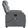 Sillón de masaje reclinable eléctrico cuero sintético gris de , Sillones - Ref: Foro24-3205038, Precio: 269,42 €, Descuento: %