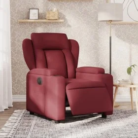 Sillón reclinable eléctrico tela rojo tinto de , Sillones - Ref: Foro24-3204461, Precio: 262,97 €, Descuento: %