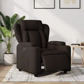 Sillón reclinable eléctrico tela marrón oscuro de , Sillones - Ref: Foro24-3204463, Precio: 280,31 €, Descuento: %