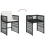 Sillas de jardín con cojines 4 unidades ratán sintético negro de , Sillas de jardín - Ref: Foro24-365034, Precio: 191,20 €, D...