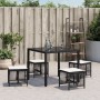 Taburetes de jardín con cojines 4 uds ratán PE negro 41x41x36cm de , Otomanas de exterior - Ref: Foro24-365055, Precio: 97,79...