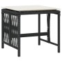 Taburetes de jardín con cojines 4 uds ratán PE negro 41x41x36cm de , Otomanas de exterior - Ref: Foro24-365055, Precio: 97,79...