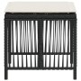 Taburetes de jardín con cojines 4 uds ratán PE negro 41x41x36cm de , Otomanas de exterior - Ref: Foro24-365055, Precio: 97,79...