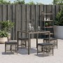 Taburetes de jardín con cojines 4 uds ratán PE gris 41x41x36 cm de , Otomanas de exterior - Ref: Foro24-365057, Precio: 99,87...