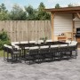 Set comedor de jardín con cojines 15 pzas ratán sintético negro de , Conjuntos de jardín - Ref: Foro24-3211590, Precio: 830,7...