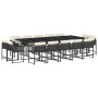 Set comedor de jardín con cojines 15 pzas ratán sintético negro de , Conjuntos de jardín - Ref: Foro24-3211590, Precio: 830,7...