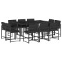 Set de comedor jardín 11 pzas con cojines ratán sintético negro de , Conjuntos de jardín - Ref: Foro24-3211567, Precio: 550,4...