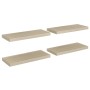 Estante flotante de pared 4 uds MDF roble 60x23,5x3,8 cm de vidaXL, Estantes y estanterías - Ref: Foro24-323876, Precio: 63,8...