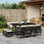 Set de comedor jardín 11 pzas con cojines ratán sintético negro de , Conjuntos de jardín - Ref: Foro24-3211506, Precio: 459,9...