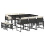 Set de comedor jardín 11 pzas con cojines ratán sintético negro de , Conjuntos de jardín - Ref: Foro24-3211506, Precio: 459,9...