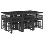 Set de comedor jardín 11 pzas con cojines ratán sintético negro de , Conjuntos de jardín - Ref: Foro24-3211506, Precio: 459,9...