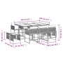 Set de comedor jardín 11 pzas con cojines ratán sintético negro de , Conjuntos de jardín - Ref: Foro24-3211506, Precio: 459,9...