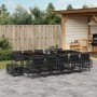 Set comedor de jardín con cojines 15 pzas ratán sintético negro de , Conjuntos de jardín - Ref: Foro24-3211531, Precio: 725,5...