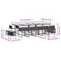 Set comedor de jardín con cojines 15 pzas ratán sintético negro de , Conjuntos de jardín - Ref: Foro24-3211531, Precio: 725,5...