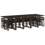 Set comedor de jardín y cojines 15 pzas ratán sintético marrón de , Conjuntos de jardín - Ref: Foro24-3211533, Precio: 765,16...