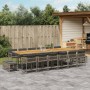 Set comedor de jardín 17 pzas y cojines ratán sintético gris de , Conjuntos de jardín - Ref: Foro24-3211550, Precio: 968,47 €...