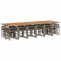 Set comedor de jardín 17 pzas y cojines ratán sintético gris de , Conjuntos de jardín - Ref: Foro24-3211550, Precio: 968,47 €...