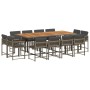 Set comedor de jardín con cojines 13 pzas ratán sintético gris de , Conjuntos de jardín - Ref: Foro24-3211586, Precio: 792,84...