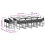 Set comedor de jardín con cojines 13 pzas ratán sintético gris de , Conjuntos de jardín - Ref: Foro24-3211586, Precio: 792,84...