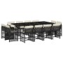 Set comedor de jardín con cojines 13 pzas ratán sintético negro de , Conjuntos de jardín - Ref: Foro24-3211758, Precio: 784,8...