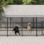 Perrera de exterior con tejado acero 9,38 m² de , Casetas y cercados para perros - Ref: Foro24-3124610, Precio: 881,19 €, Des...