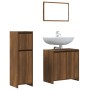Set de muebles baño 3 pzas madera contrachapada roble marrón de , Muebles de baño - Ref: Foro24-3143933, Precio: 119,97 €, De...