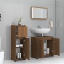 Set de muebles baño 3 pzas madera contrachapada roble marrón de , Muebles de baño - Ref: Foro24-3143933, Precio: 119,97 €, De...