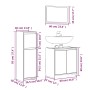 Set de muebles baño 3 pzas madera contrachapada roble marrón de , Muebles de baño - Ref: Foro24-3143933, Precio: 119,97 €, De...