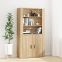 Aparador alto madera contrachapada color roble de , Aparadores - Ref: Foro24-3185362, Precio: 147,28 €, Descuento: %