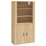 Aparador alto madera contrachapada color roble de , Aparadores - Ref: Foro24-3185362, Precio: 147,28 €, Descuento: %