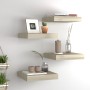 Estantes flotantes de pared 4 uds MDF roble 23x23,5x3,8 cm de vidaXL, Estantes y estanterías - Ref: Foro24-323867, Precio: 38...