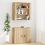 Aparador alto madera contrachapada color roble de , Aparadores - Ref: Foro24-3185362, Precio: 147,28 €, Descuento: %