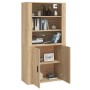 Aparador alto madera contrachapada color roble de , Aparadores - Ref: Foro24-3185362, Precio: 147,28 €, Descuento: %